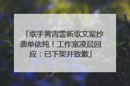 歌手黄霄雲新歌文案抄袭单依纯！工作室凌晨回应：已下架并致歉