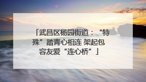 武昌区杨园街道：“特殊”踏青心相连 架起包容友爱“连心桥”