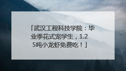 武汉工程科技学院：毕业季花式宠学生，1.25吨小龙虾免费吃！