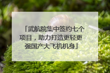 武航院集中签约七个项目，助力打造更轻更强国产大飞机机身