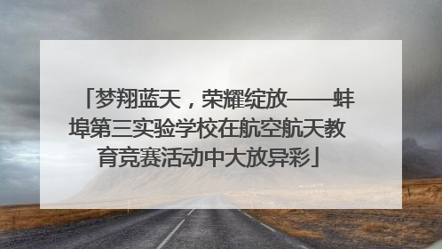 梦翔蓝天，荣耀绽放——蚌埠第三实验学校在航空航天教育竞赛活动中大放异彩