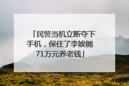 民警当机立断夺下手机，保住了李娭毑71万元养老钱