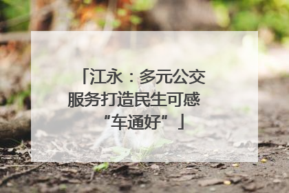 江永：多元公交服务打造民生可感“车通好”