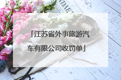 江苏省外事旅游汽车有限公司收罚单