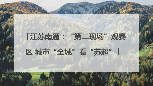 江苏南通：“第二现场”观赛区 城市“全域”看“苏超”
