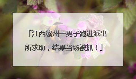 江西赣州一男子跑进派出所求助，结果当场被抓！