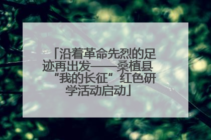 沿着革命先烈的足迹再出发——桑植县“我的长征”红色研学活动启动