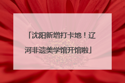 沈阳新增打卡地！辽河非遗美学馆开馆啦
