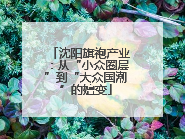 沈阳旗袍产业：从“小众圈层”到“大众国潮”的嬗变