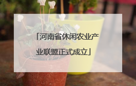 河南省休闲农业产业联盟正式成立