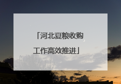 河北夏粮收购工作高效推进
