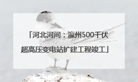 河北河间：瀛州500千伏超高压变电站扩建工程竣工