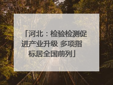 河北：检验检测促进产业升级 多项指标居全国前列