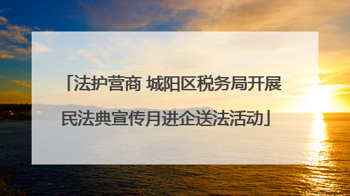 法护营商 城阳区税务局开展民法典宣传月进企送法活动