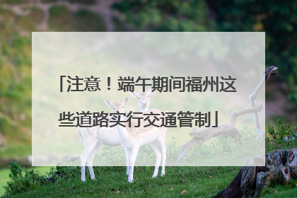 注意！端午期间福州这些道路实行交通管制