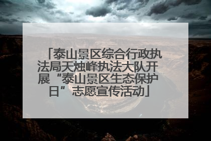 泰山景区综合行政执法局天烛峰执法大队开展“泰山景区生态保护日”志愿宣传活动