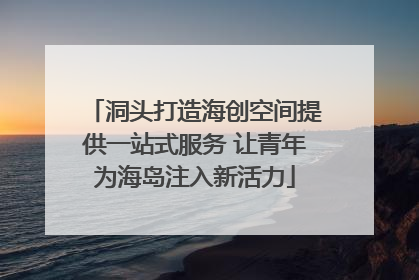 洞头打造海创空间提供一站式服务 让青年为海岛注入新活力