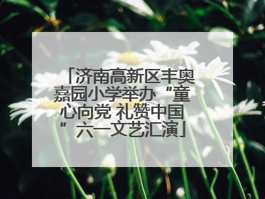 济南高新区丰奥嘉园小学举办“童心向党 礼赞中国”六一文艺汇演