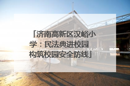 济南高新区汉峪小学：民法典进校园 构筑校园安全防线