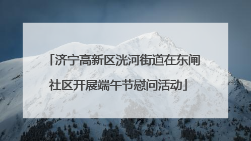 济宁高新区洸河街道在东闸社区开展端午节慰问活动