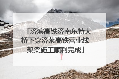 济滨高铁济南东特大桥下穿济莱高铁营业线架梁施工顺利完成