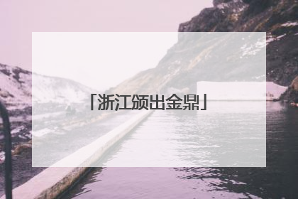 浙江颁出金鼎