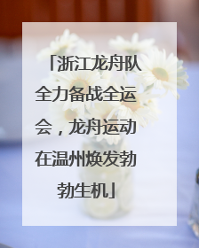浙江龙舟队全力备战全运会，龙舟运动在温州焕发勃勃生机