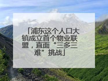 浦东这个人口大镇成立首个物业联盟，直面“三多三难”挑战