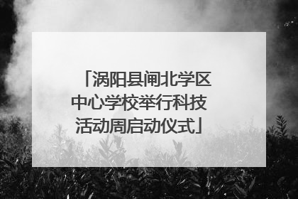 涡阳县闸北学区中心学校举行科技活动周启动仪式