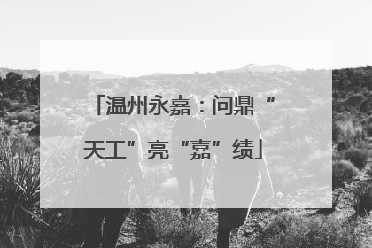 温州永嘉：问鼎“天工”亮“嘉”绩