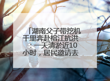 湖南父子带挖机千里奔赴榕江抗洪：一天清淤近10小时，居民邀请去他们家里睡