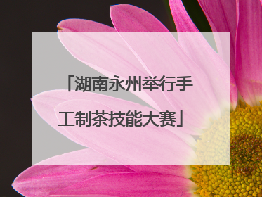 湖南永州举行手工制茶技能大赛