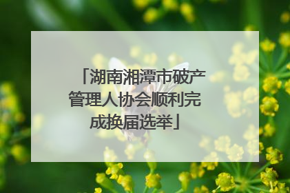 湖南湘潭市破产管理人协会顺利完成换届选举