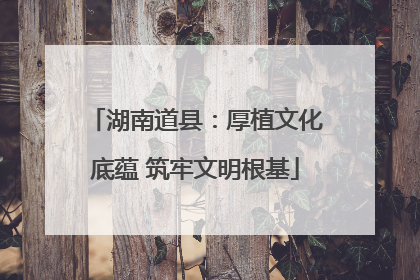 湖南道县：厚植文化底蕴 筑牢文明根基