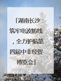湖南长沙：筑牢电波防线，全力护航第四届中非经贸博览会