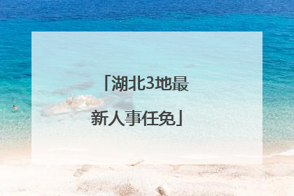 湖北3地最新人事任免