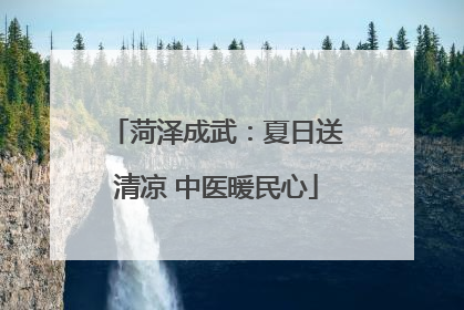 菏泽成武：夏日送清凉 中医暖民心