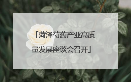 菏泽芍药产业高质量发展座谈会召开