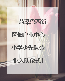 菏泽鲁西新区佃户屯中心小学少先队分批入队仪式