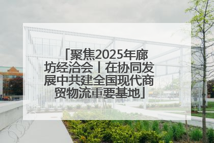 聚焦2025年廊坊经洽会丨在协同发展中共建全国现代商贸物流重要基地