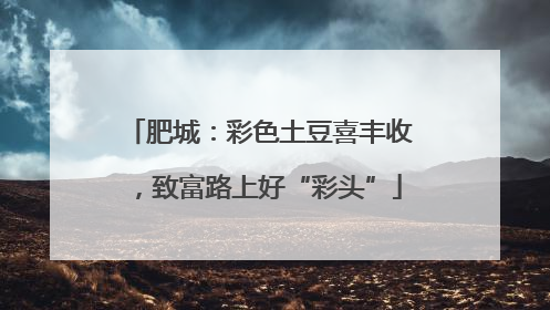肥城：彩色土豆喜丰收，致富路上好“彩头”