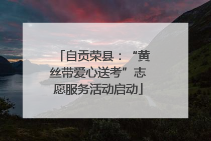 自贡荣县：“黄丝带爱心送考”志愿服务活动启动