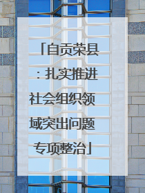 自贡荣县：扎实推进社会组织领域突出问题专项整治