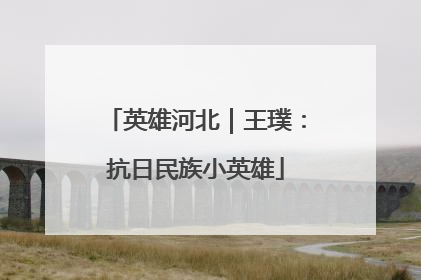 英雄河北｜王璞：抗日民族小英雄