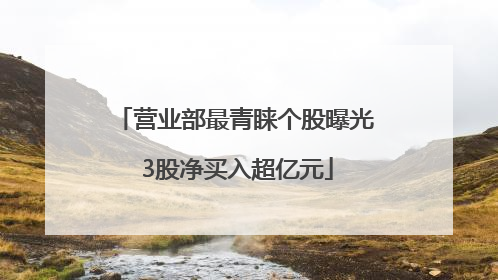 营业部最青睐个股曝光 3股净买入超亿元