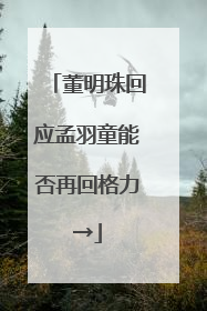 董明珠回应孟羽童能否再回格力→