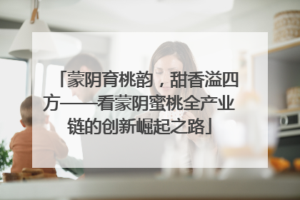蒙阴育桃韵，甜香溢四方——看蒙阴蜜桃全产业链的创新崛起之路
