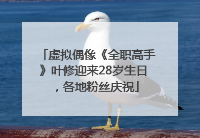 虚拟偶像《全职高手》叶修迎来28岁生日，各地粉丝庆祝
