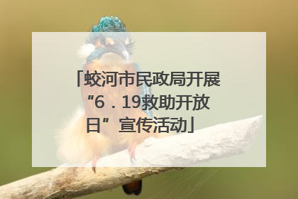 蛟河市民政局开展“6．19救助开放日”宣传活动