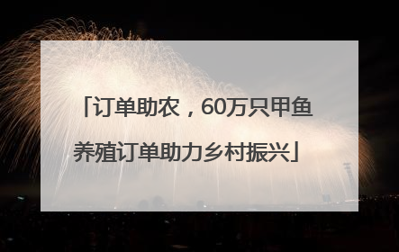 订单助农，60万只甲鱼养殖订单助力乡村振兴